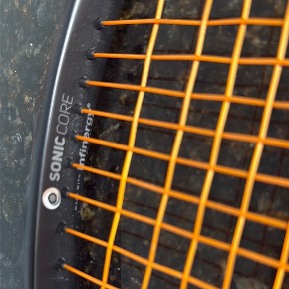 Red Tennis Racket with Orange Strings - Picture 6 of 6